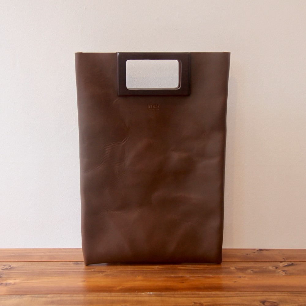 [国産本革]レザーバッグ NLWG（ダークブラウン）SToLY Leather Bag/ストーリー レザーハンドバッグ 30,240円