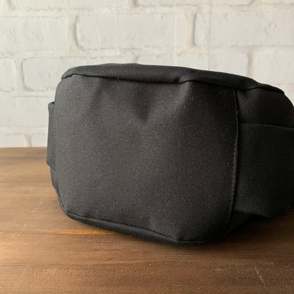 帆布のkororinトート　黒×レオパード 7枚目の画像