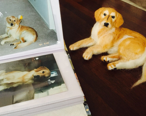 ゴールデンレトリバー 羊毛フェルト セミ オーダーメイド 品 ワンコ