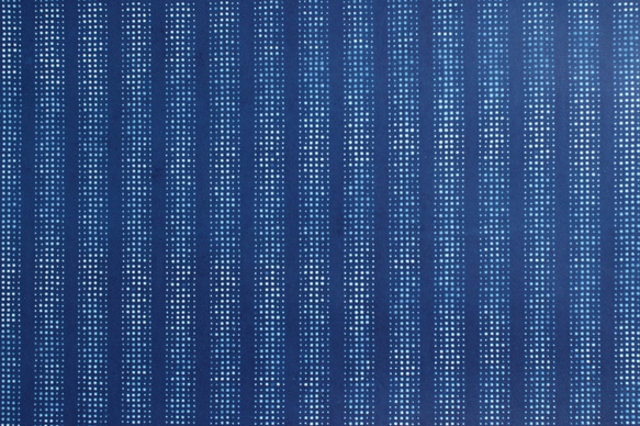 藍染牛皮材質[江戶風情細小圓點條紋]鑰匙包 第8張的照片