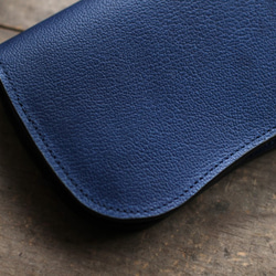 藍染革[shiboai] 二つ折り財布 3枚目の画像