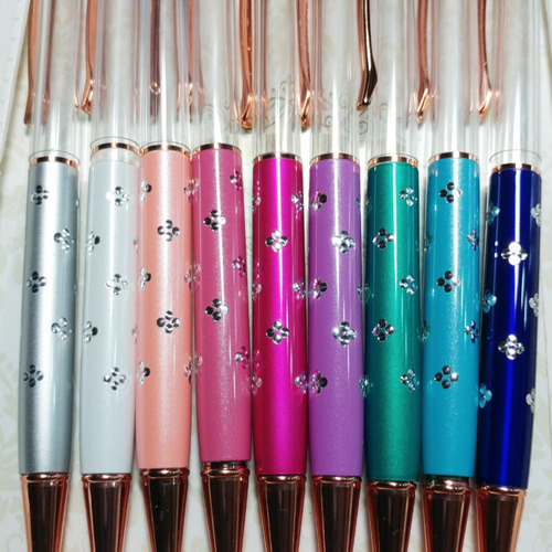 ☆ハーバリウム用ボールペン ✿花柄✿ 本体ピンクゴールド 2本セット