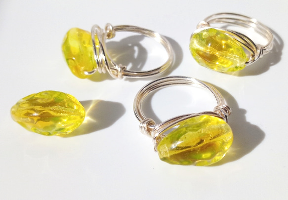 蛍光リング◇ヴィンテージウランガラス 指輪・リング HAYSTONE 通販