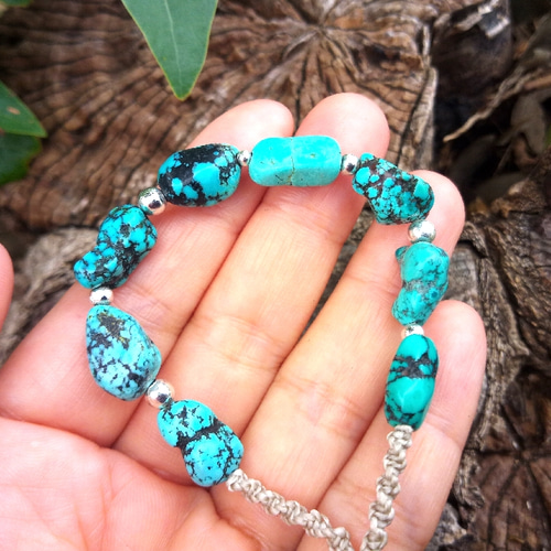 母岩付　アクアマリン　マトリックスアクアマリン　ブレスレット 母岩付アクアマリン マトリックスアクアマリン ブレスレット 母岩付き