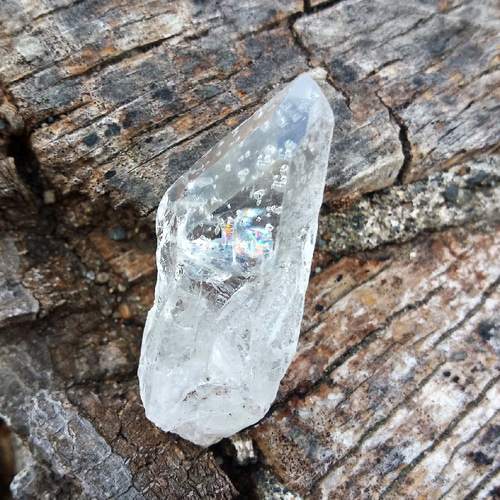 虹エッチング◇ブラジル産水晶41mm 天然石 HAYSTONE 通販 8242010