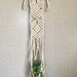 マクラメ編みちっちゃなタペストリーNO71 タペストリー・壁掛け