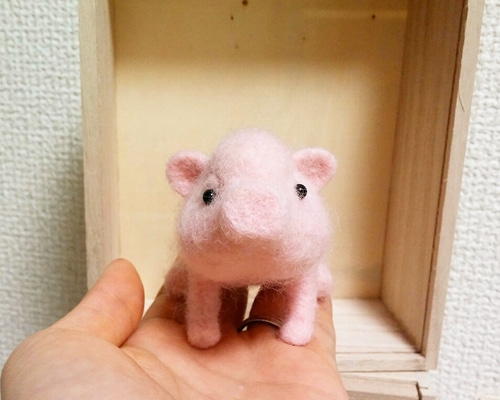 ✿mika様用✿羊毛フエルト✿ミニ額縁ふぅ✿ブタのお母さん✿ ✿mika様用✿羊毛フエルト✿ミニ額縁ふぅ✿ブタのお母さん✿