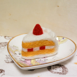 【送料無料】羊毛フェルト　いちごショートケーキ♪ 2枚目の画像