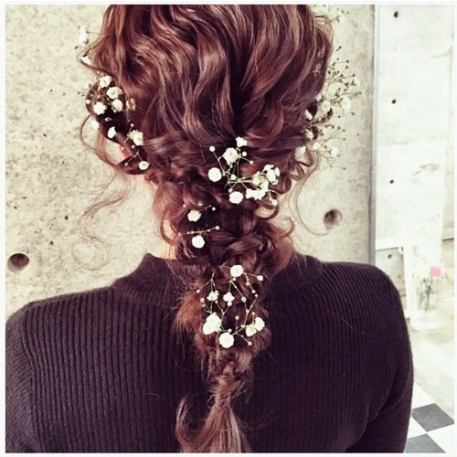 かすみ草髪飾り(ドライフラワー)set♡卒業式髪飾り ヘッドドレス