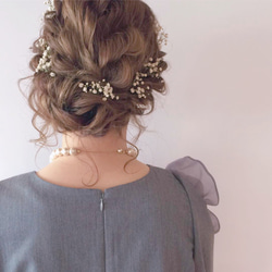 かすみ草髪飾り(ドライフラワー)set☆卒業式♡披露宴♡ウェディング