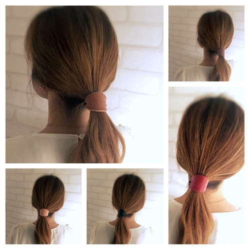 自分だけの”一生のヘアゴム！レザーヘアゴム 革のヘアゴム 名入れ