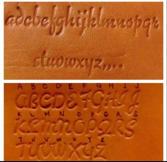 筆記体で名入れ 革のスリーピン バレッタ 6枚目の画像