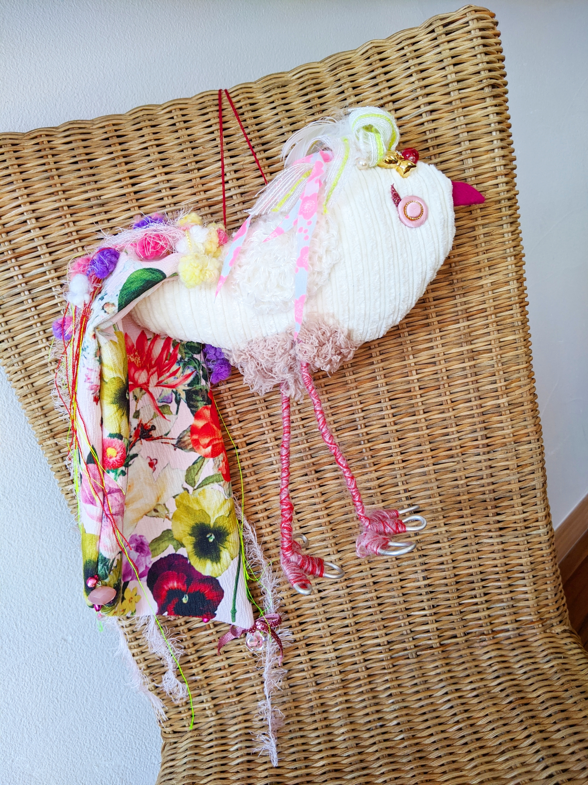 Creema限定　華やぐ鳳凰　尾長鳥　花園おっぽ　インテリア雑貨　癒やしのぬいぐるみ　セラピー