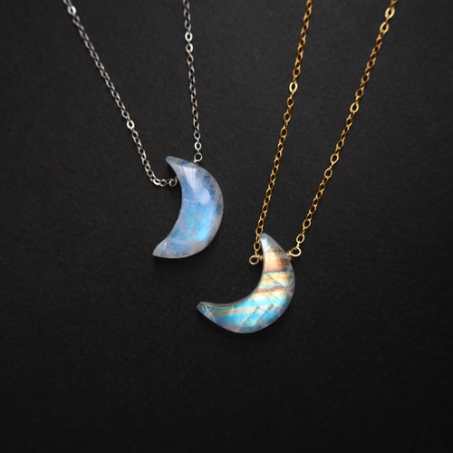 選べる金具】月×星 アクセサリーセット ネックレス・ペンダント