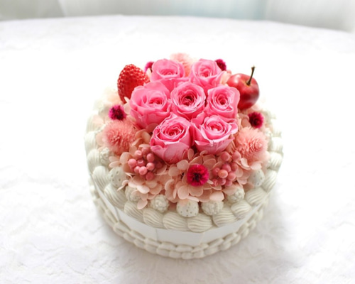 【ひび様】フェイクスイーツ◆五輪の華やかピンクローズ♡ホールケーキ◆リアルサイズ 0_a807e3b62b40a538ef5f18b031fe