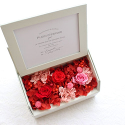 赤バラのフラワーフォトフレームボックスphotobox 3枚目の画像