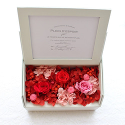 赤バラのフラワーフォトフレームボックスphotobox 4枚目の画像