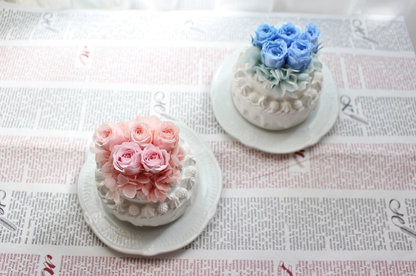 【誕生日プレゼントに】フラワーケーキ♥ピンク 2枚目の画像