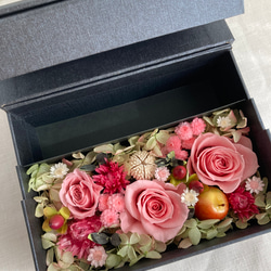 フォトボックス＊写真立て＊flower photo box＊ネイビーレーム 4枚目の画像