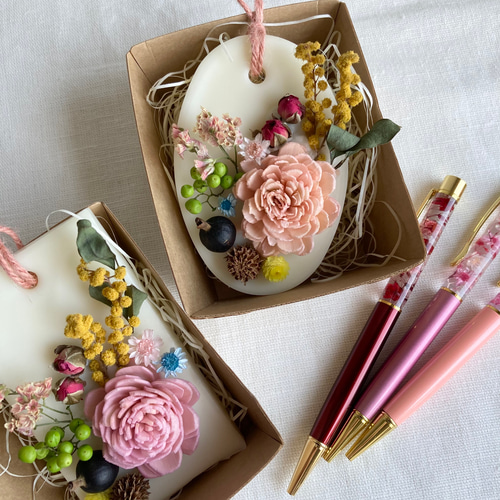 アロマワックスサシェ＆ハーバリウムボールペンセット❁⃘*.゜No.59