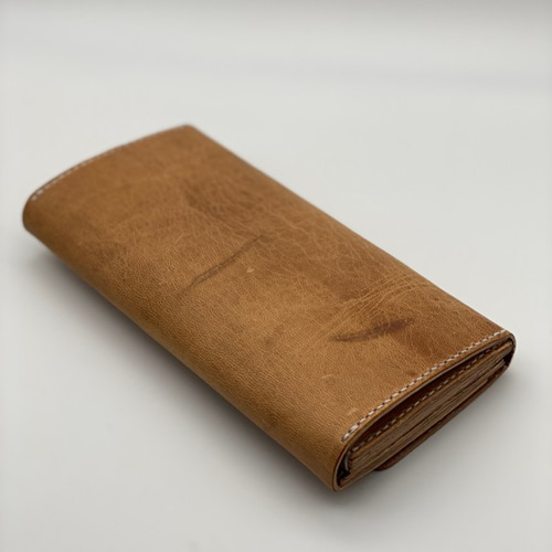 エゾシカ革のロングウォレット（ベージュ） 長財布 Leather Opus 通販