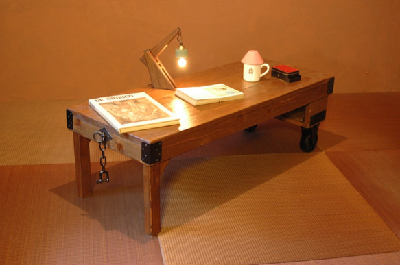 アンティークトローリーテーブル 1枚目の画像