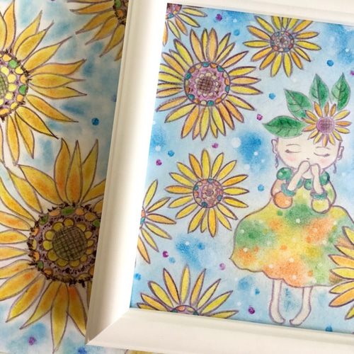 little snowman ハンドメイドパステル画　絵画アート原画 想いを形に♡♡ 君に愛を届けにいくよ 【原画】オイルパステル