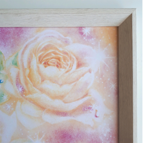 《Fairy Rose》　パステル画 薔薇　インテリア　ヒーリングアート　印刷 4枚目の画像