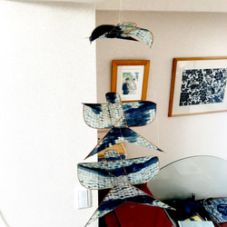 お部屋のインテリアにどうぞ『vintage藍染凧』 2枚目の画像
