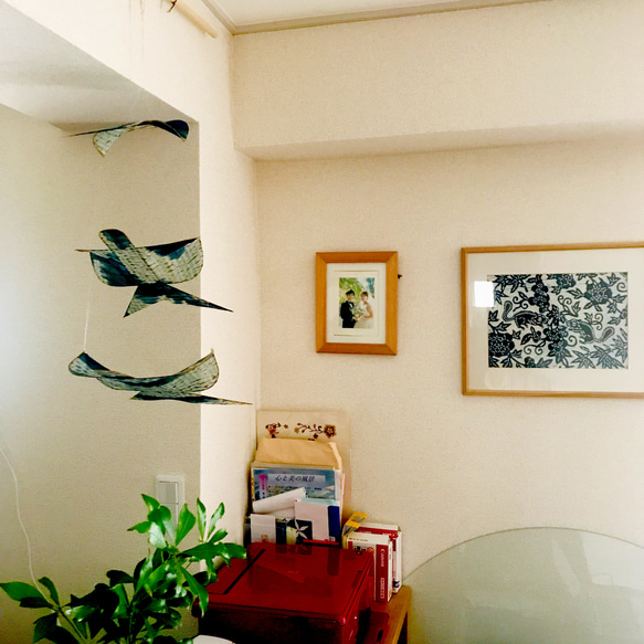 お部屋のインテリアにどうぞ『vintage藍染凧』 6枚目の画像