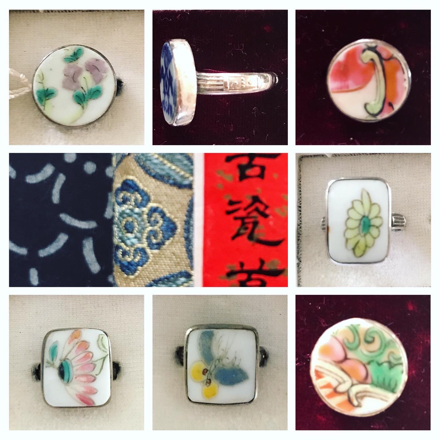 全ての柄が違うたった一つしかない〜Antique jewelry〜 　　　中国古瓷首飾