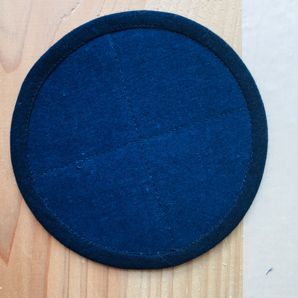 natural indigo dye 【型染め（藍染）コースター5枚セット】伝統工芸品 5枚目の画像
