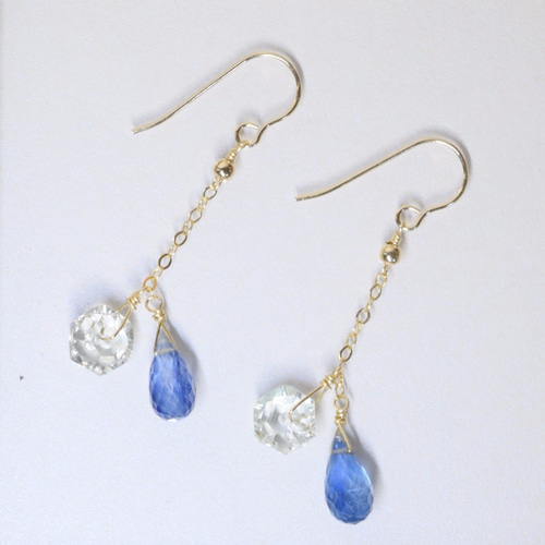 14kgfアイオライト・グリーンカイヤナイトピアス/イヤリング 【公式通販】