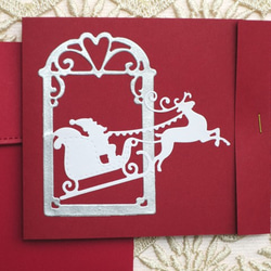 『Creema限定』【ラスト再販】クリスマスカードセット〘赤〙 2枚目の画像