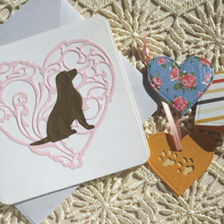 【再販】犬のエレガントハートカードセット 1枚目の画像