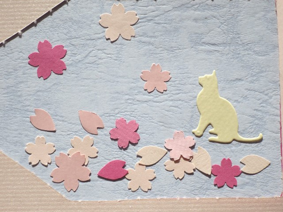 【再販】桜と猫のカードセット 2枚目の画像