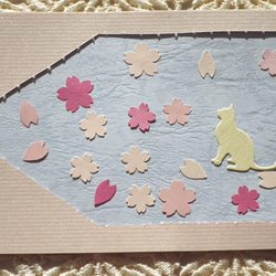 【再販】桜と猫のカードセット 4枚目の画像