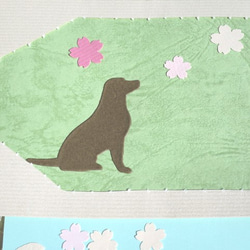 【再販】桜と犬のカードセット 3枚目の画像