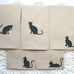 【再販】猫好きさんのポチ袋４【5枚】 1枚目の画像
