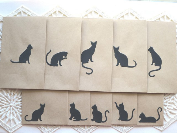 【再販】猫好きさんのポチ袋４【5枚】 2枚目の画像
