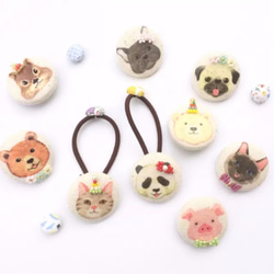 2個セット くいしんぼうヘアゴム-おにぎりとおかず- 雑貨