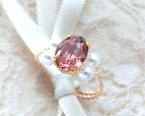 スワロフスキー★セットリング（flower＆bee）サイズ10〜11号相当 SWAROVSKI SWAROVSKI(スワロフスキー) ETERNAL FLOWER 花 ハチ
