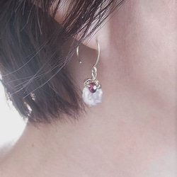 Earring Ⅱ  / ピンクのピアス 3枚目の画像