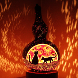 ひょうたんランプ【 猫の星空 】 宇宙ランプt-2 スタンドライト