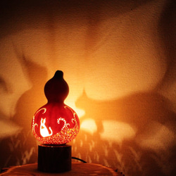 ひょうたんランプ 月と猫 ひょうたんランプ---月夜の星の河 月と猫