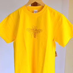 『Bee』/M シルクスクリーン MENS Tシャツ　ビックシルエット 7.4オンス 2枚目の画像
