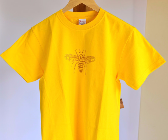 『Bee』/M シルクスクリーン MENS Tシャツ　ビックシルエット 7.4オンス 2枚目の画像