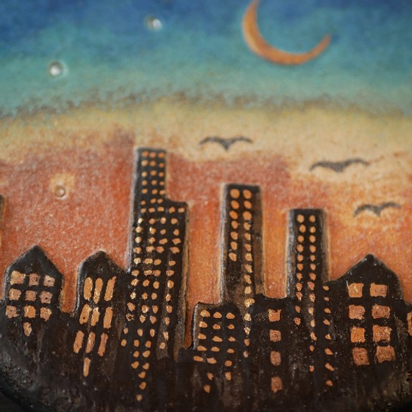 夕景の街 陶板レリーフ no.3 7枚目の画像
