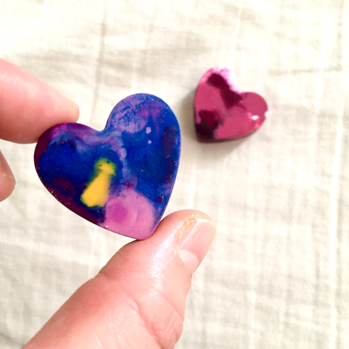 ハート型マーブルクレヨン 各種