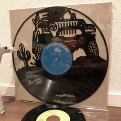 レコードカットアート vinyl up cycle 切り絵 kumomi Factory